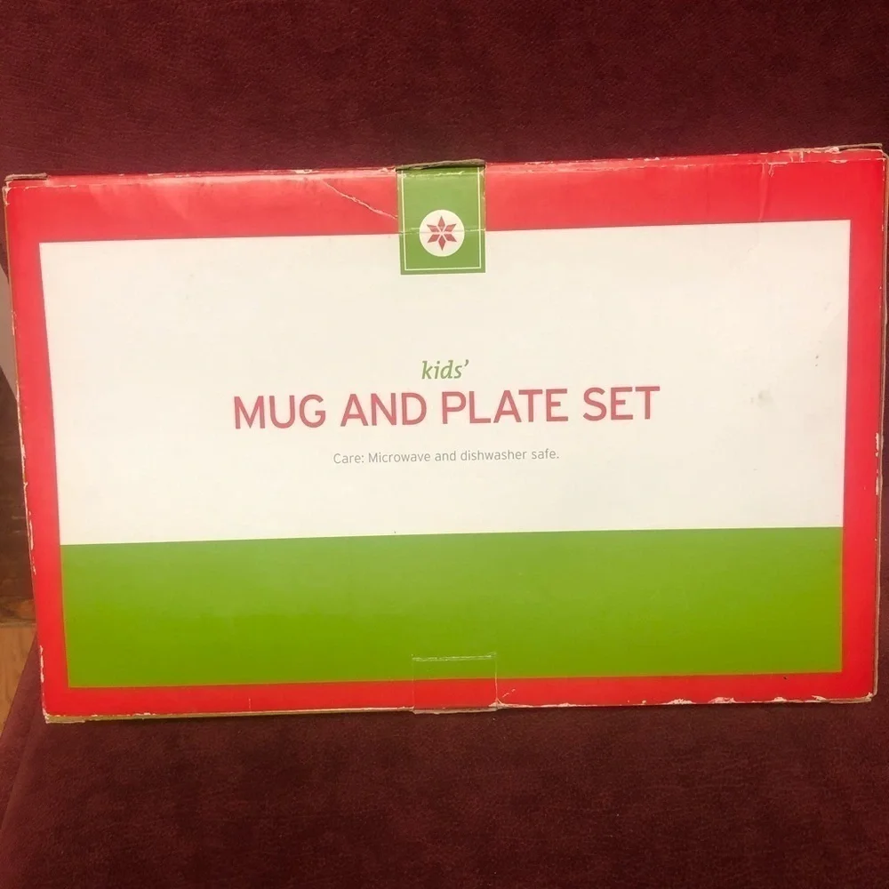 Kids mug and plate set